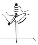 Tr&aelig;k kniv over strygest&aring;l 1